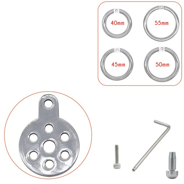 Nano-Metall-Keuschheitskäfig mit Harnröhren-Plug – Produktansicht 18
