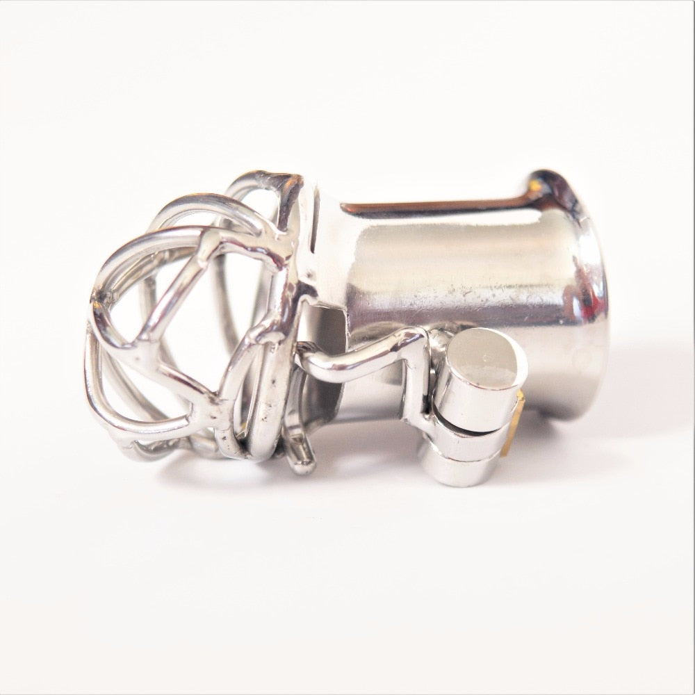 Keuschheitskäfig aus Metall für Frenum-Piercing Rohr 28,5mm S082 – Produktansicht 5
