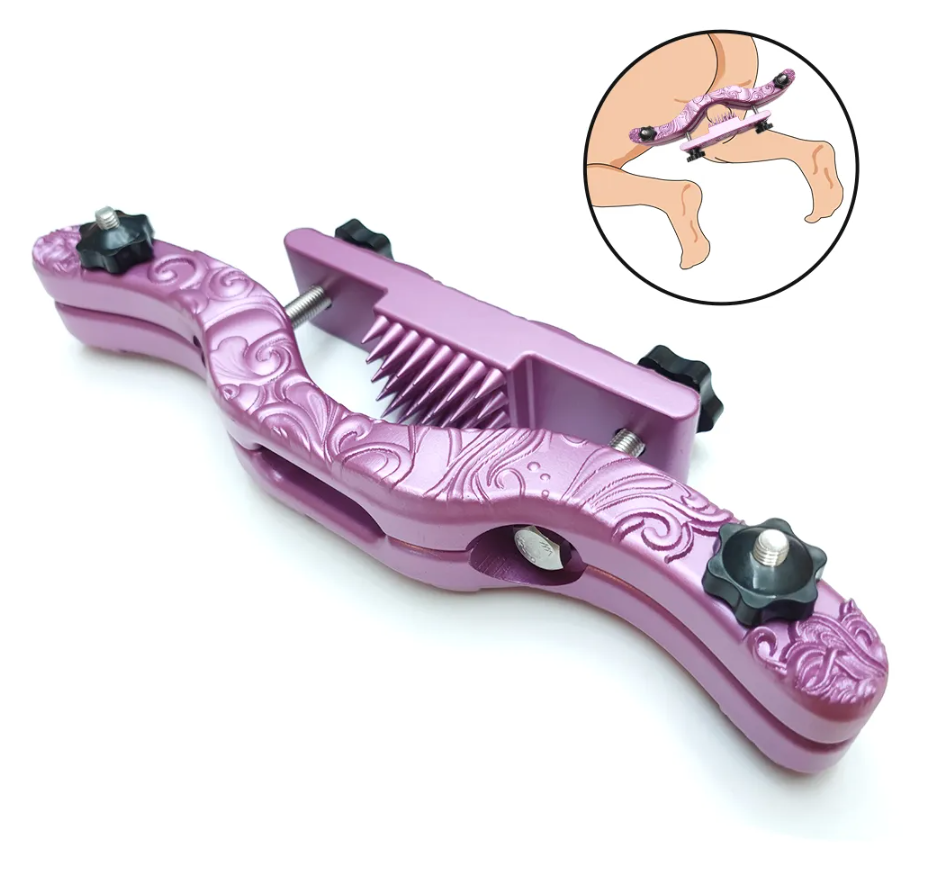 Sinnliche Pink-lila Sissy BDSM Testikel CBT Spitzen-Humbler – Produktansicht 9