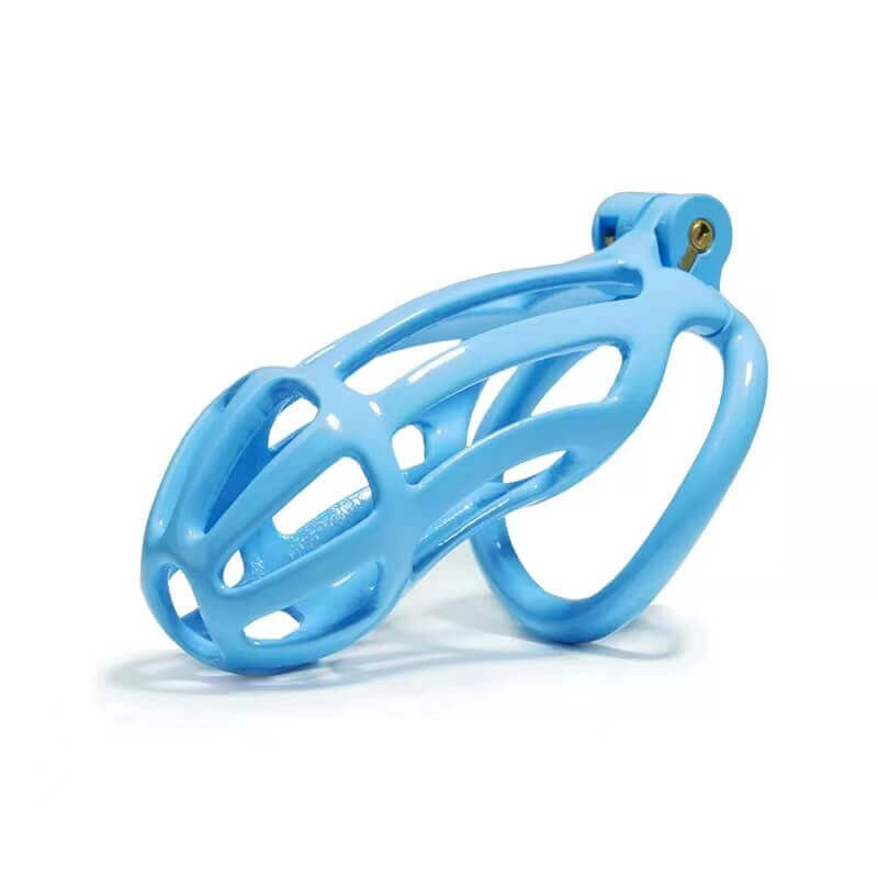 Blauer Streifen Mamba Keuschheitskäfig Set 1.77 Zu 4.13 Zoll Lang