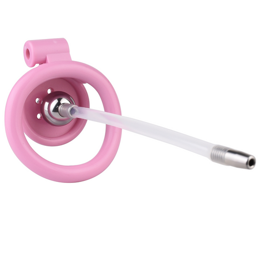 Flat Chastity Cage with Detchable Ball Catheter -2