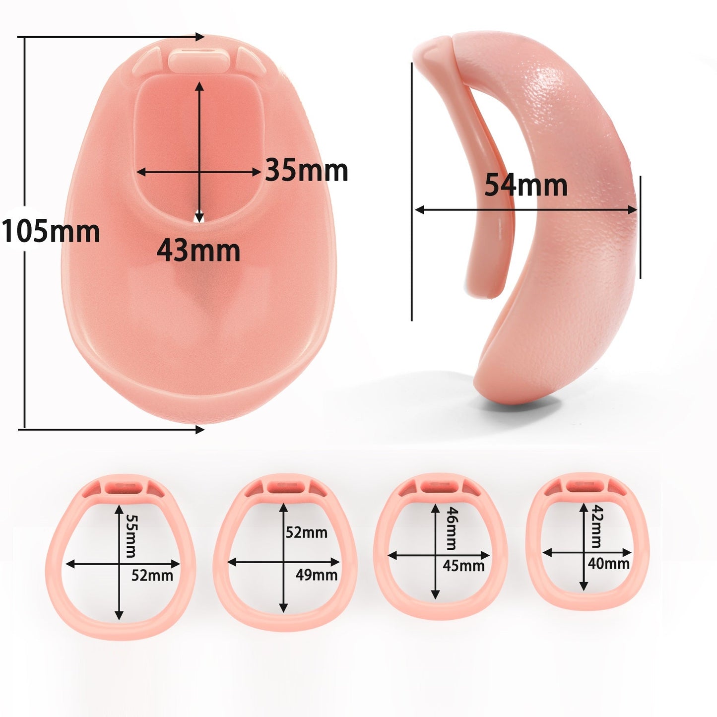 Enclosed Vagina-Optik Hole Design Keuschheitskäfig