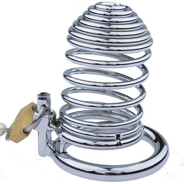 Keuschheitskäfig Für Männer Metall Spirale – Produktansicht 3