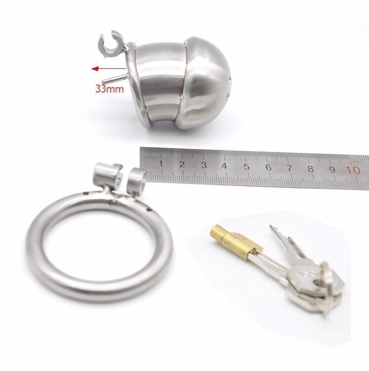 Penis Käfig Mann Metall - die Jungfrau S – Produktansicht 4