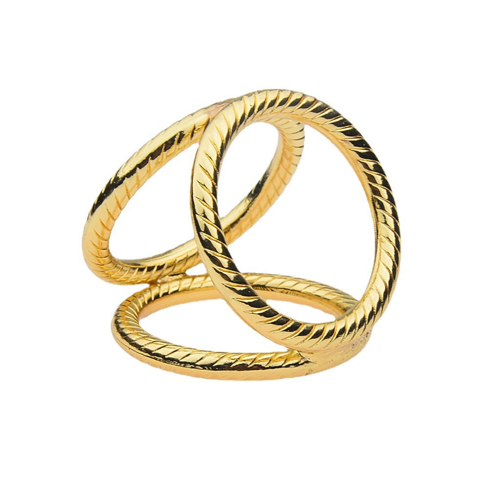 Eleganter dreifacher Ring aus Stahl für Penis und Hoden – Produktansicht 4