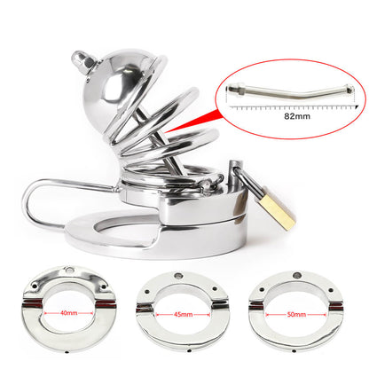2 in1 Edelstahl Helm Keuschheitskäfig