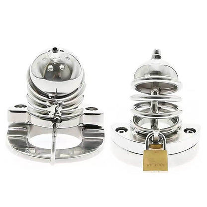 2 in1 Edelstahl Helm Keuschheitskäfig