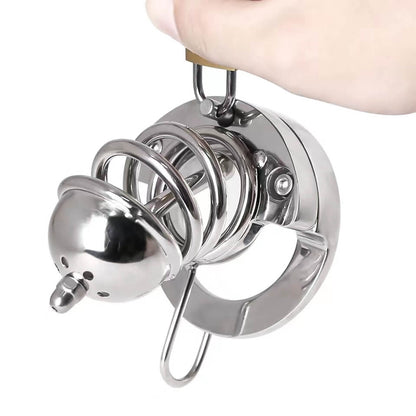 2 in1 Edelstahl Helm Keuschheitskäfig