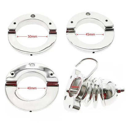 2 in1 Edelstahl Helm Keuschheitskäfig