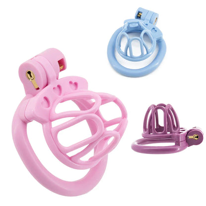 Sissy Keuschheitskäfig mit 4 Rings