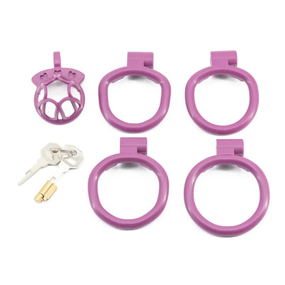Sissy Keuschheitskäfig mit 4 Rings