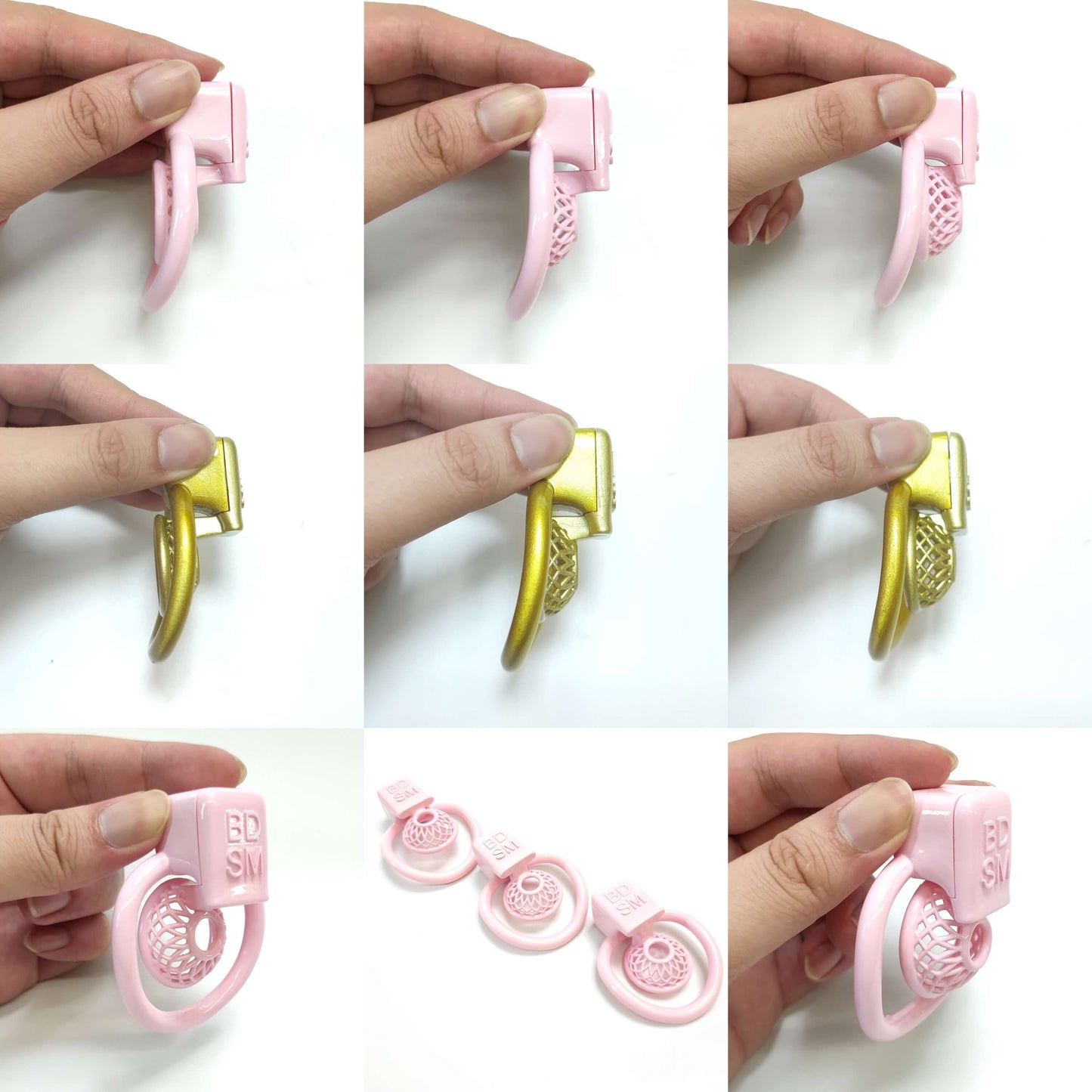 Super kleines retikulares BDSM Entblößungsgeäuse mit 3D 4Ringen – Produktansicht 7