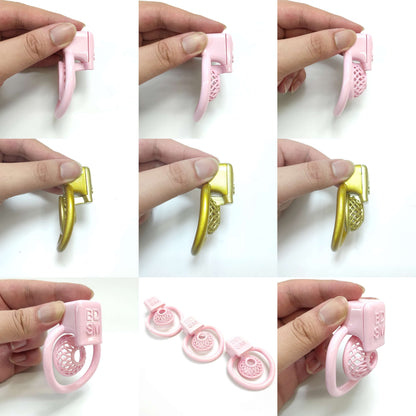Super kleines retikulares BDSM Entblößungsgeäuse mit 3D 4Ringen – Produktansicht 7