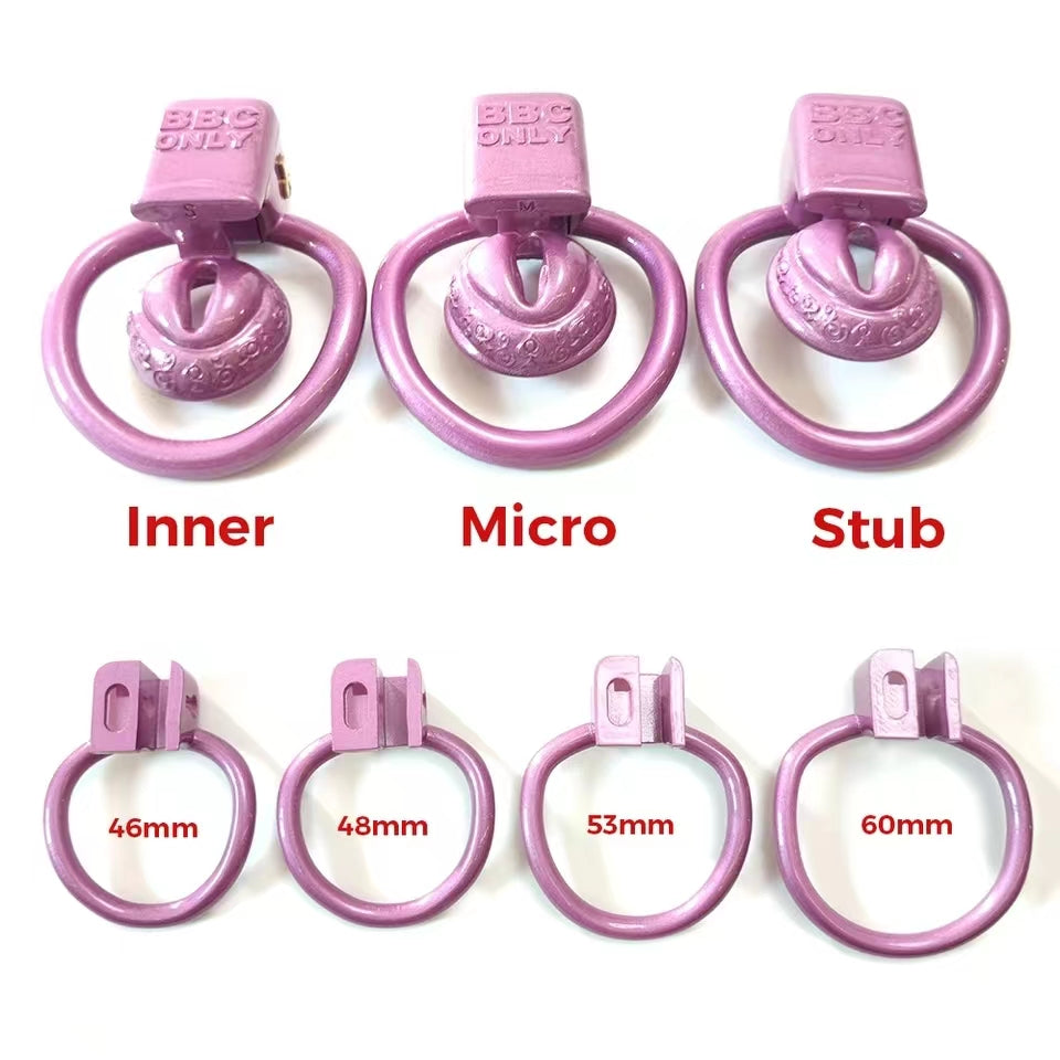 3D Mini Sissy Vaginalenthaltsamkeitskäfig mit 4 Ringen