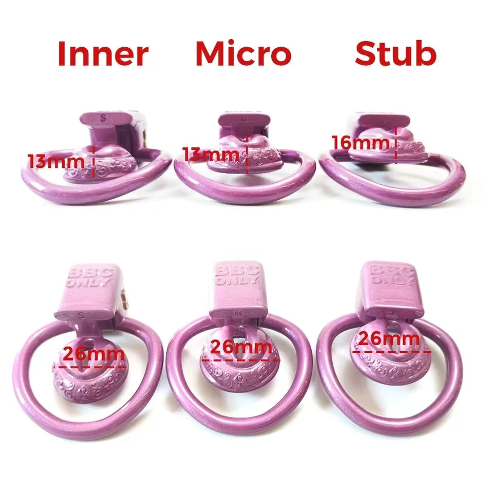 3D Mini Sissy Vaginalenthaltsamkeitskäfig mit 4 Ringen