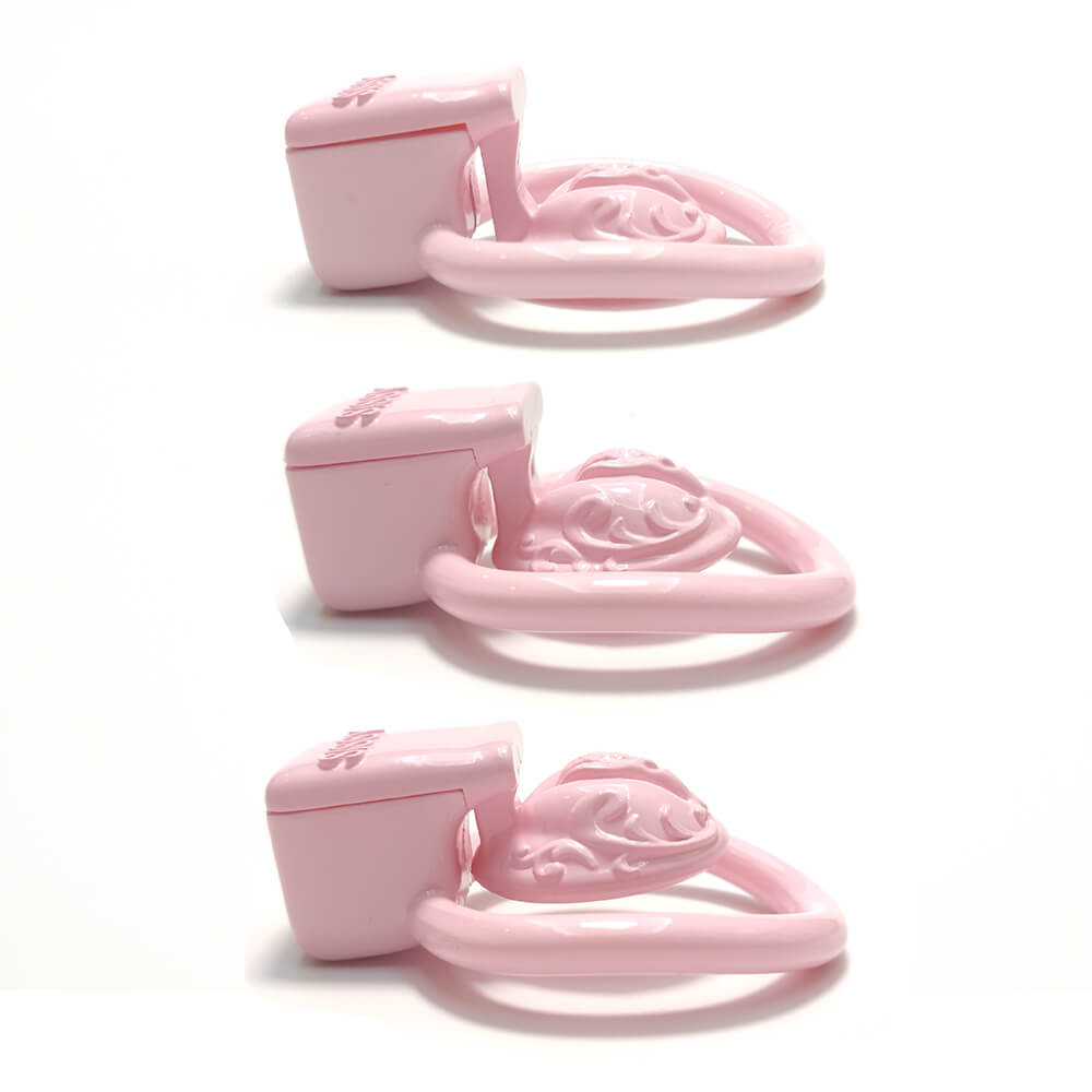 3D Mini Sissy Vaginalenthaltsamkeitskäfig mit 4 Ringen