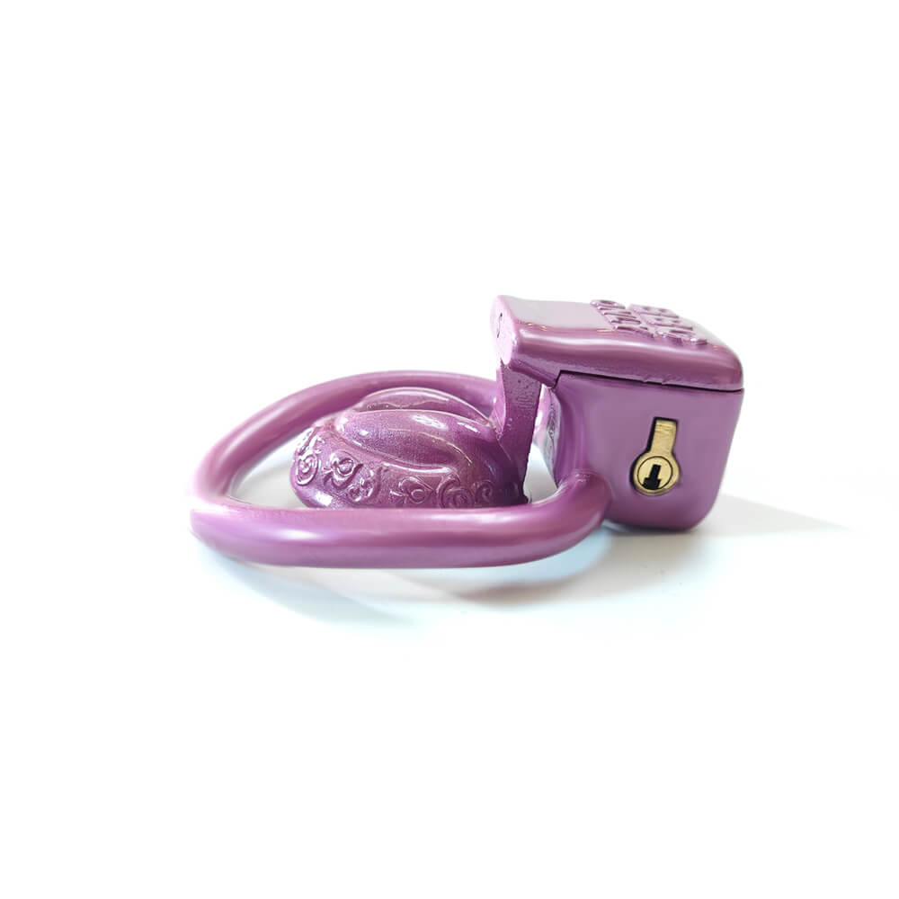 3D Mini Sissy Vaginalenthaltsamkeitskäfig mit 4 Ringen