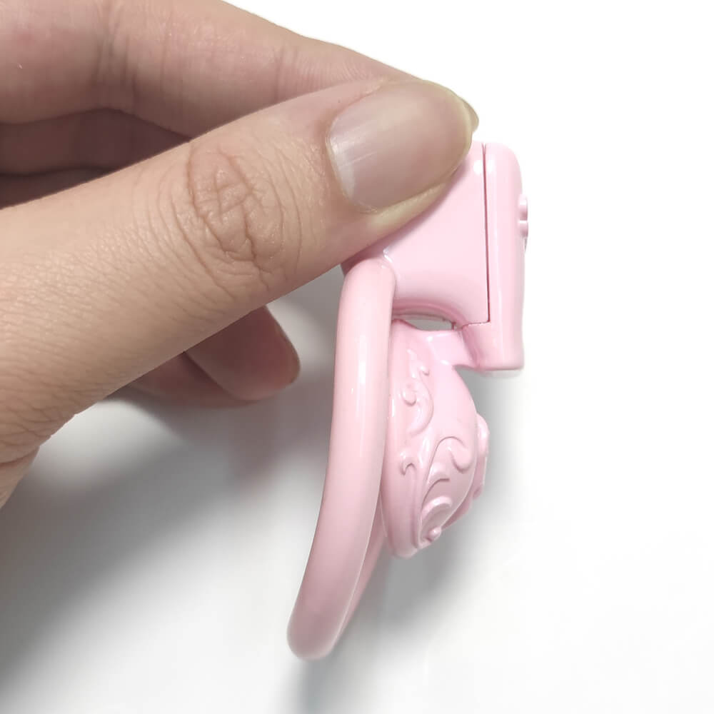 3D Mini Sissy Vaginalenthaltsamkeitskäfig mit 4 Ringen