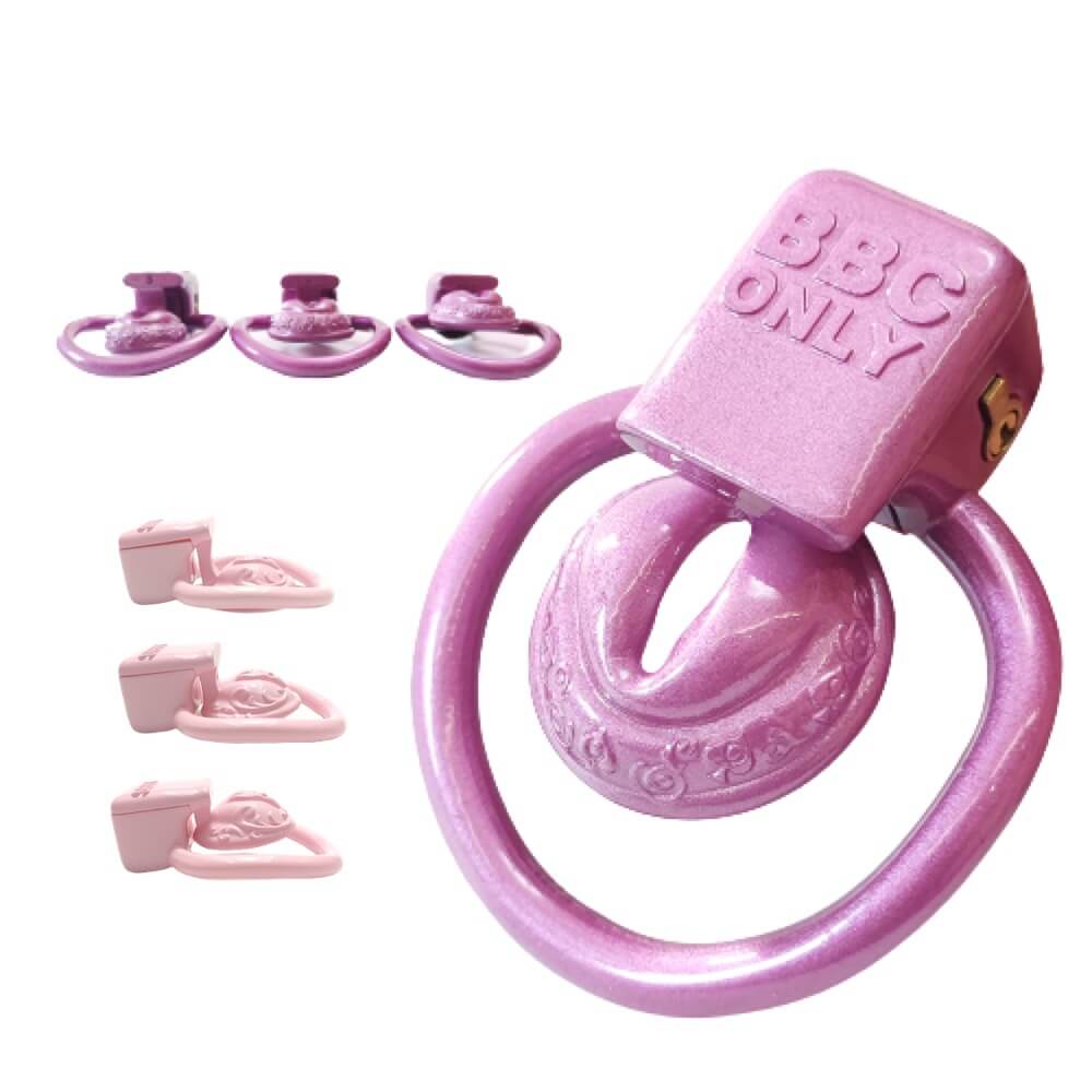 3D Mini Sissy Vaginalenthaltsamkeitskäfig mit 4 Ringen