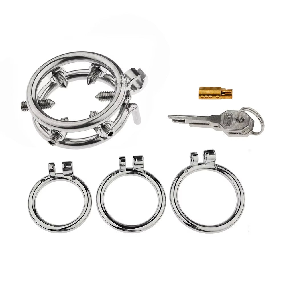 Schraubenkeuschheitskäfig Metall T400 – Produktansicht 3