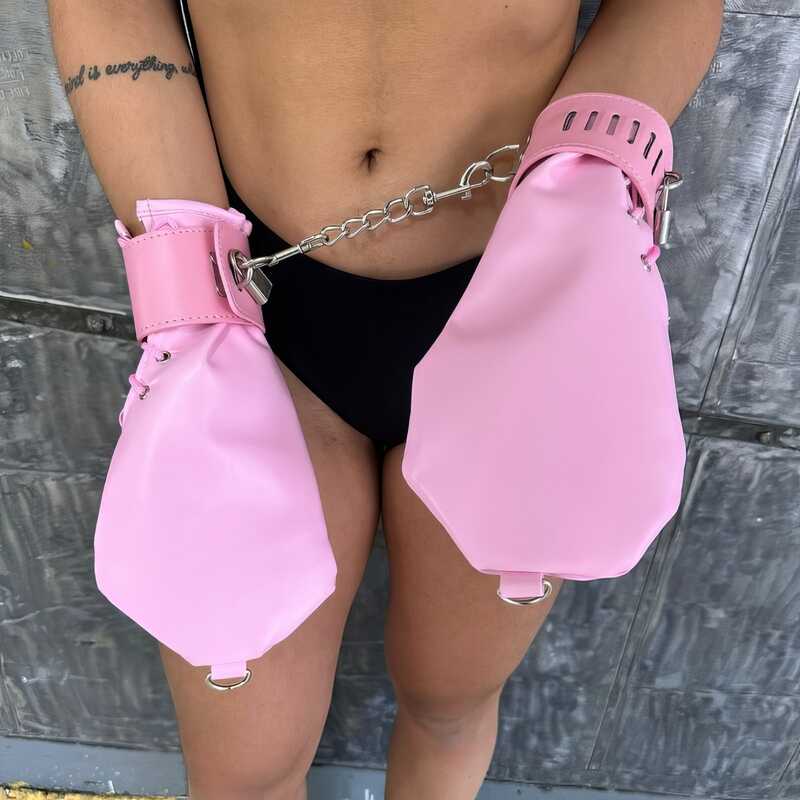 Abschließbare Bondagehandschuhe