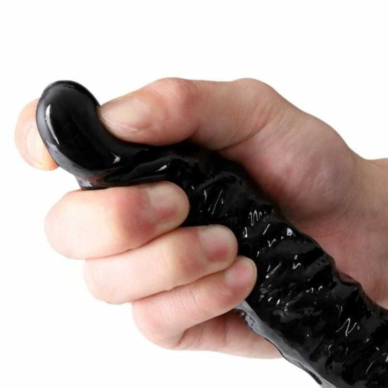 Doppelter Vibrierender Umschnalldildo Schwarz