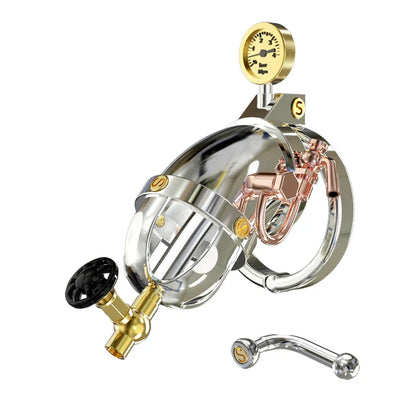 Neu SteamPunk 316 Edelstahl Keuschheitsgerät