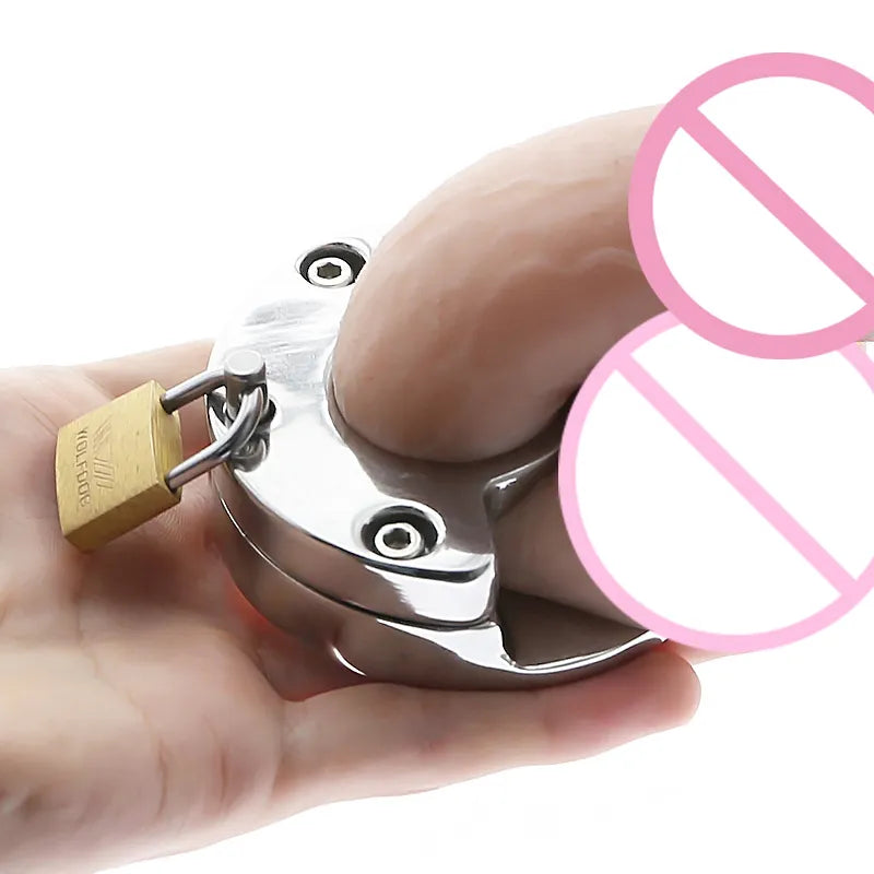 Abschließbarer robuster Penisring für Keuschheitstraining
