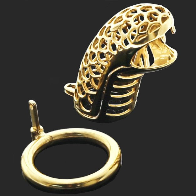 Keuschheitskäfig Für Männer Metall Godzilla Gold