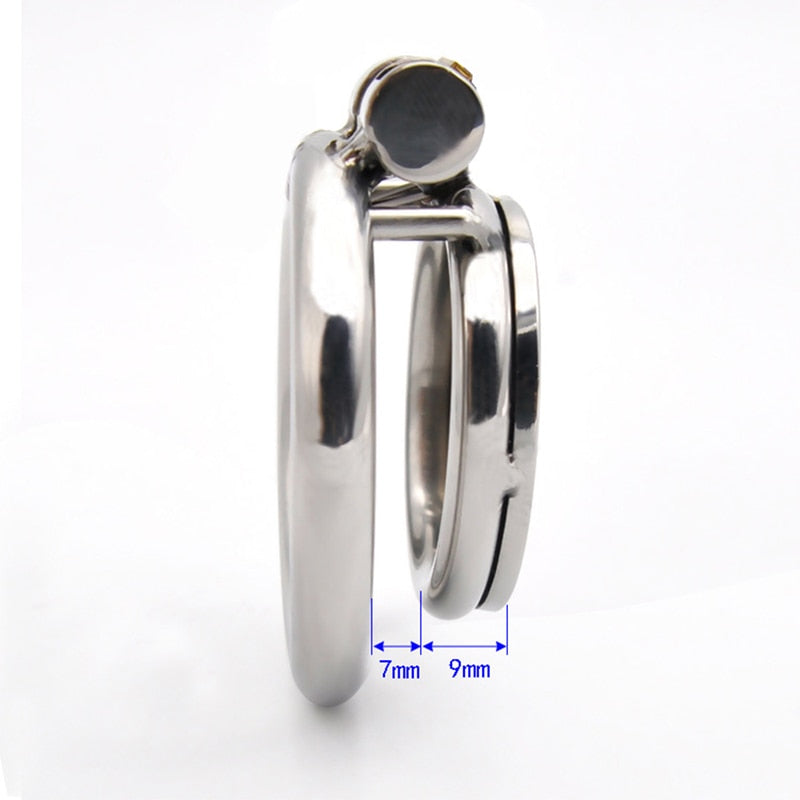 Keuschheitskäfig Metal mit Urethra-Sonde A399