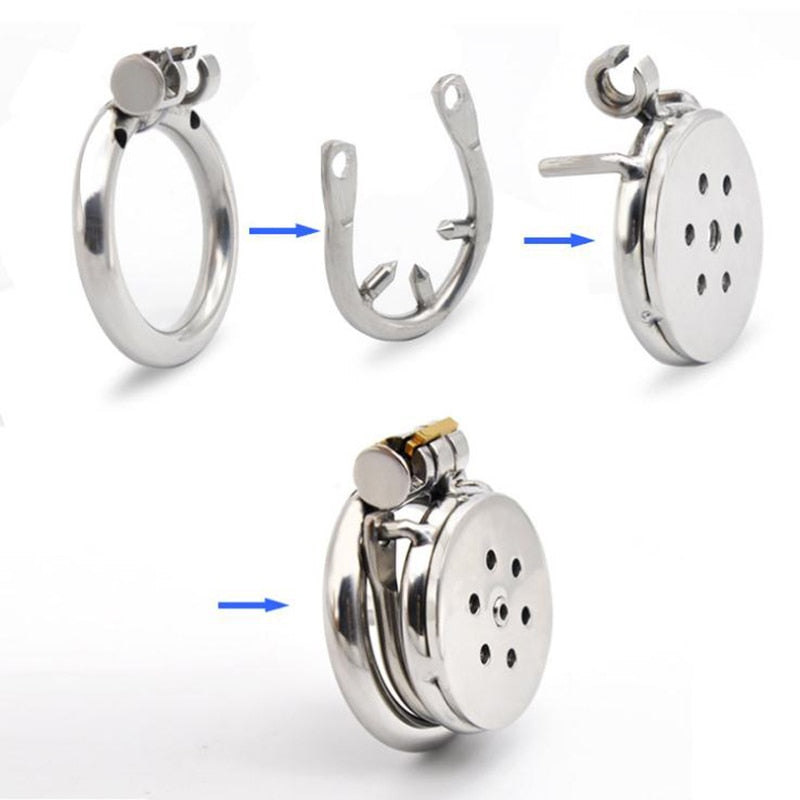 Keuschheitskäfig Metal mit Urethra-Sonde A399 – Produktansicht 3