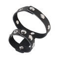 Kinky Leder Penisschutz mit zwei Ringen für Penis und Hoden