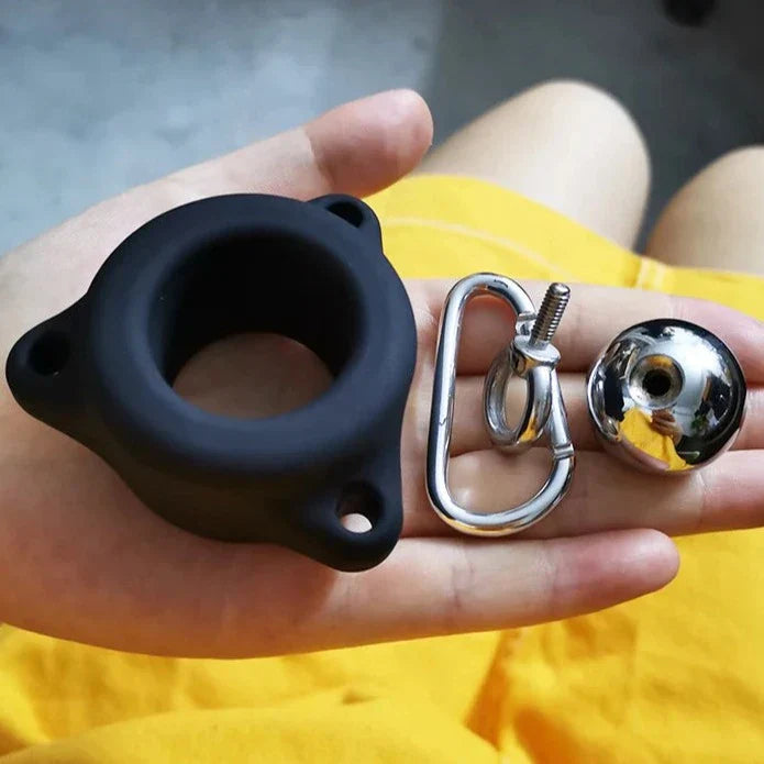Silikon Gummi Beschwerter Hoden Dehner Folter Spielzeug