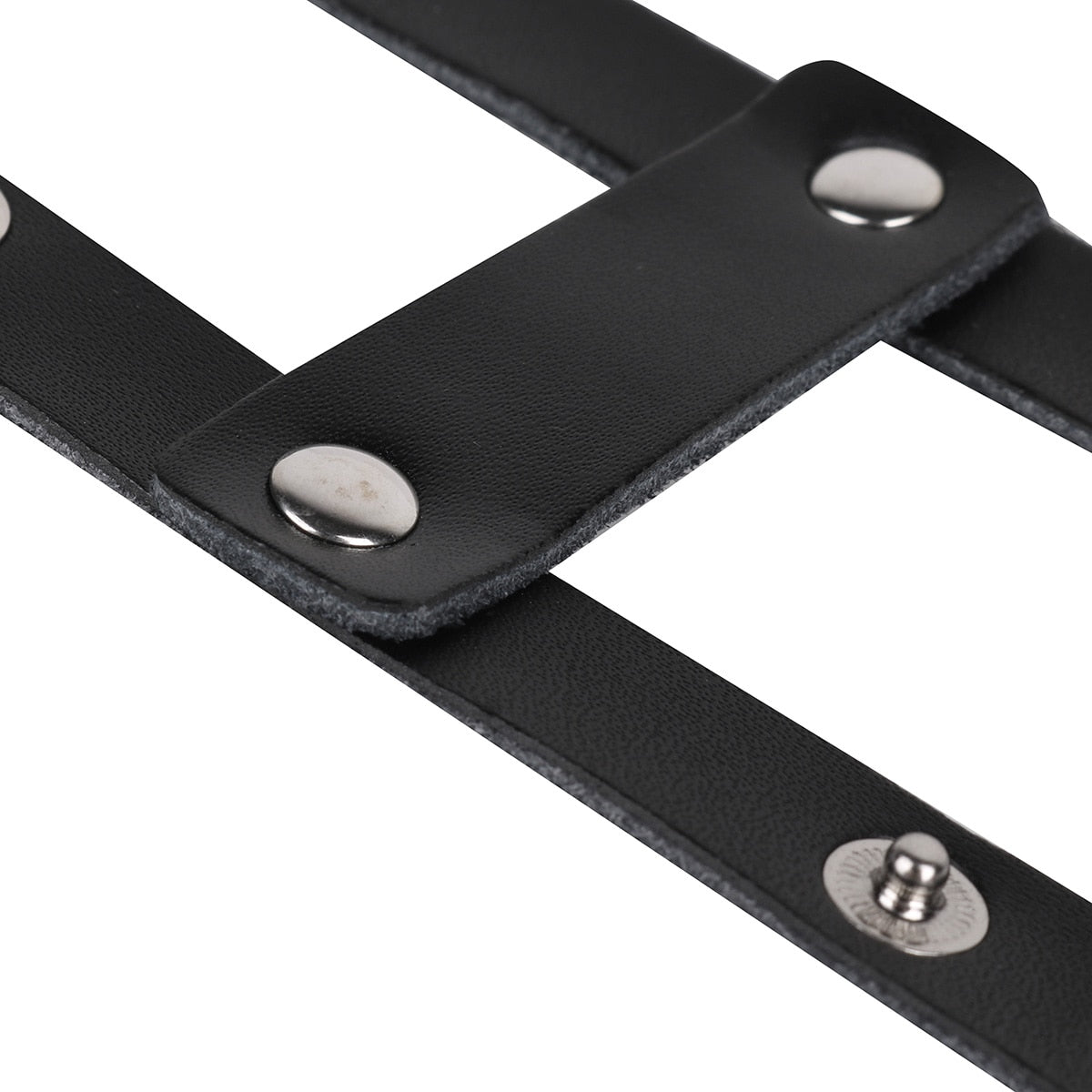 Kinky Leder Penisschutz mit zwei Ringen für Penis und Hoden