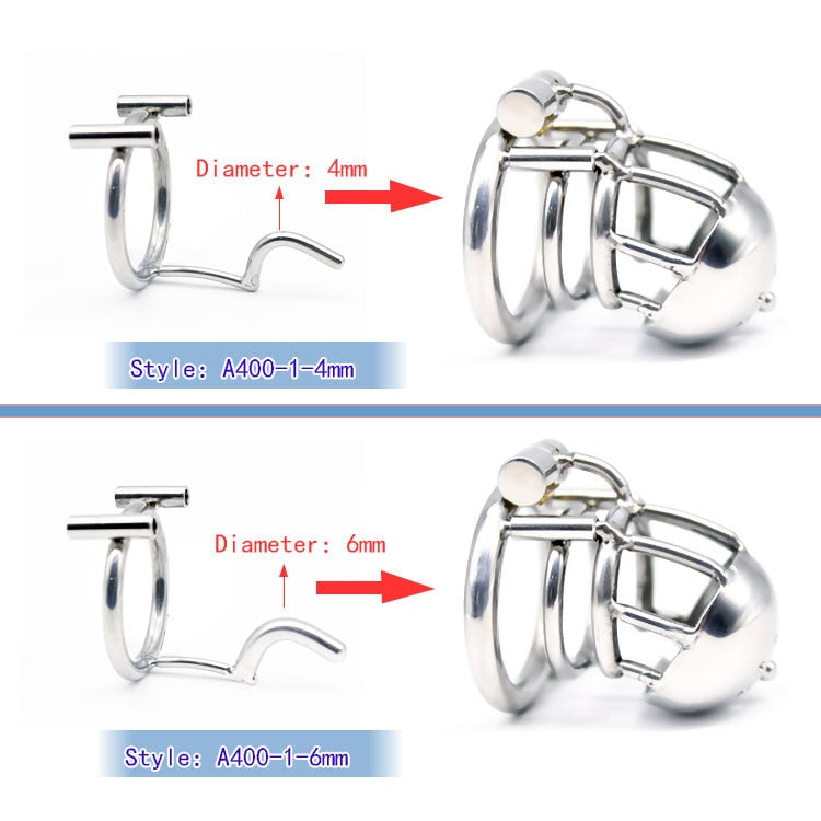 Keuschheitskäfig aus Metall für PA-Piercing - A400-1