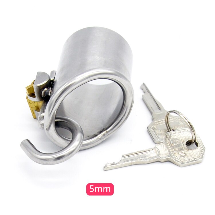 Keuschheitskäfig aus Metall mit Harnröhrenplug für PA Piercing Rohr 33mm A213 – Produktansicht 3
