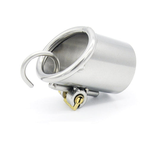 Keuschheitskäfig aus Metall mit Harnröhrenplug für PA Piercing Rohr 33mm A213 – Produktbild