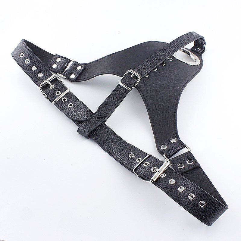 Leder BDSM Unterwäsche mit Cock Halter – Produktansicht 2