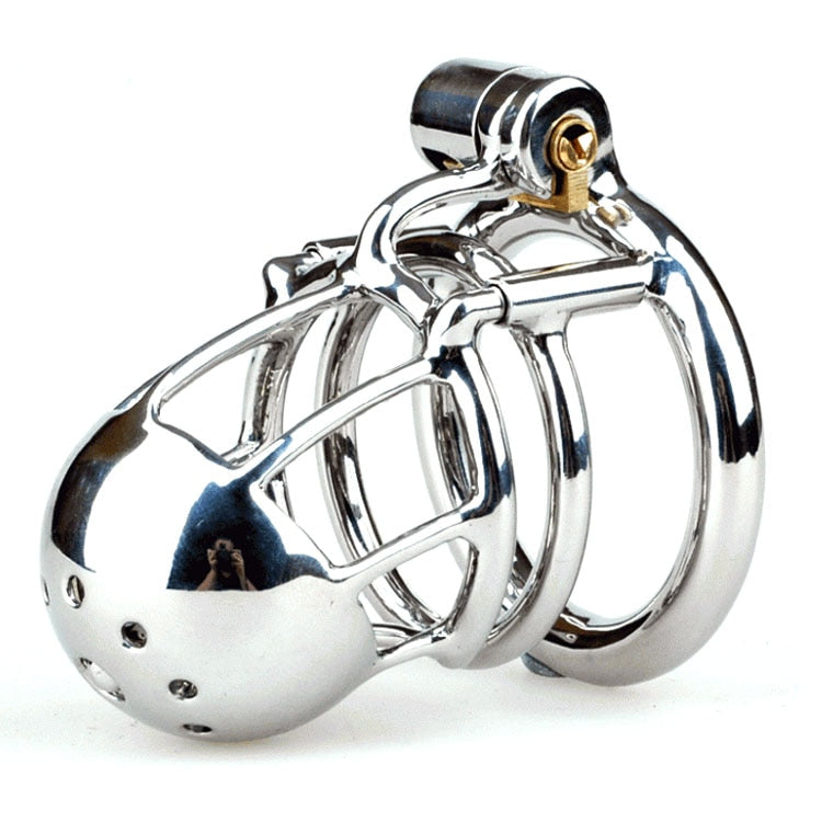 Keuschheitskäfig aus Metall für PA-Piercing - A400-1