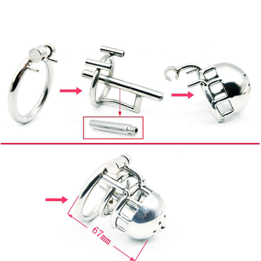 Keuschheitskäfig aus Metall - wandelbar PA Piercing A400-2 – Produktbild