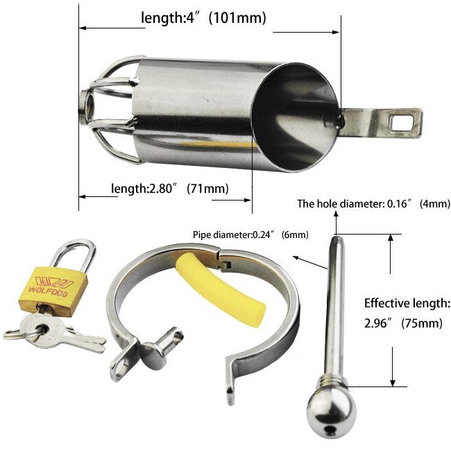 Keuschheitskäfig Aus Metall Harnröhre Longcock