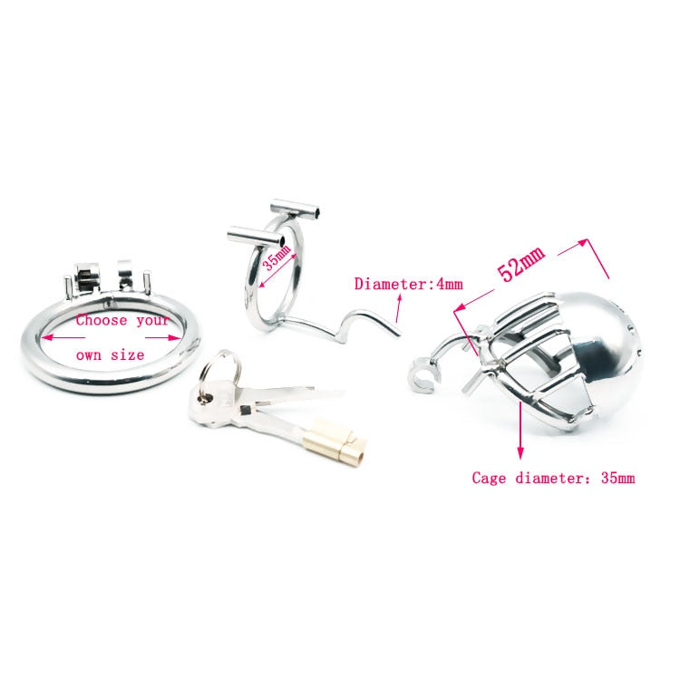 Keuschheitskäfig aus Metall für PA-Piercing - A400-1