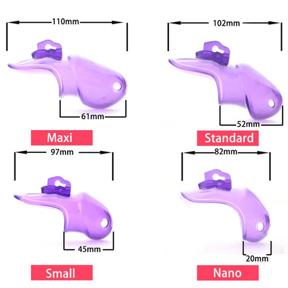 Harz Keuschheitskäfig Mann - HT V3 Purple – Produktansicht 4