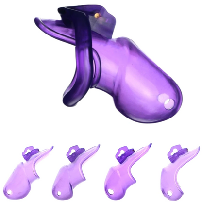 Harz Keuschheitskäfig Mann - HT V3 Purple – Produktbild