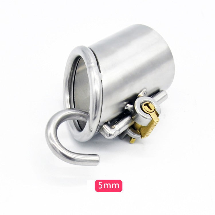 Keuschheitskäfig aus Metall mit Harnröhrenplug für PA Piercing Rohr 33mm A213 – Produktansicht 7