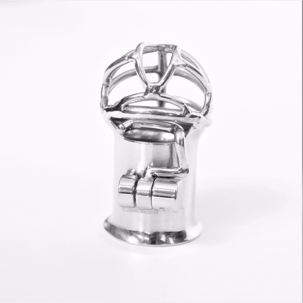 Keuschheitskäfig aus Metall für Frenum-Piercing Rohr 28,5mm S082 – Produktansicht 3