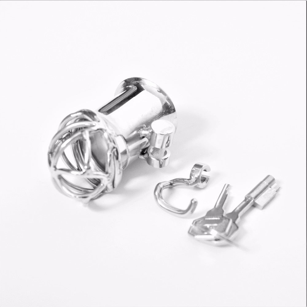 Keuschheitskäfig aus Metall für Frenum-Piercing Rohr 28,5mm S082