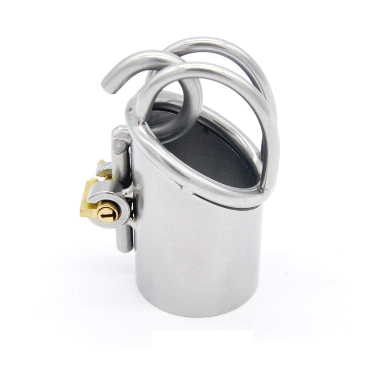 Peniskäfig aus Metall für Frenum oder Prince Albert Piercing Rohr 33mm A215 – Produktansicht 6