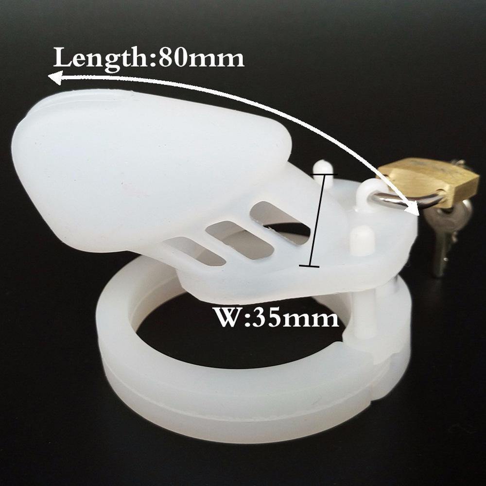Silikon Peniskäfig für Mann - GB6000S White – Produktansicht 5