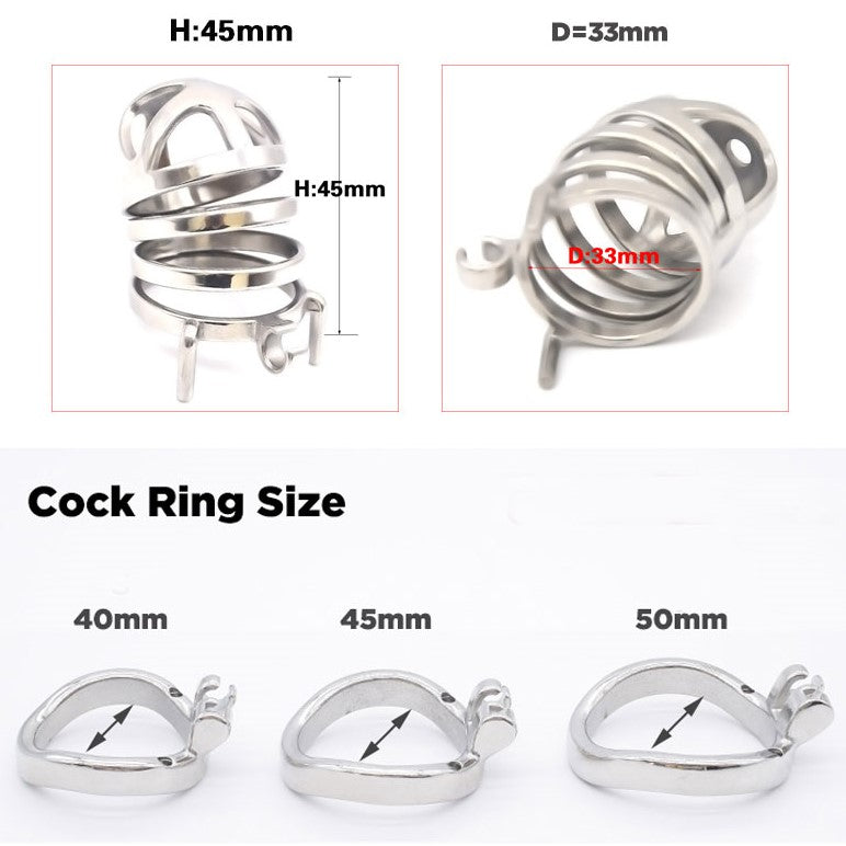Keuschheitskäfig Für Männer Metall Little Smile Xl